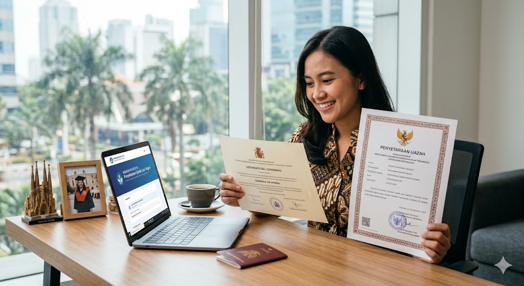 prosedur penyetaraan ijazah pendidikan Spanyol di Indonesia