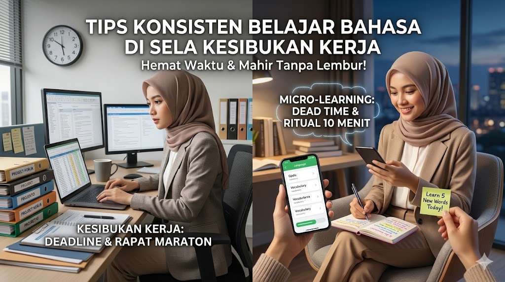Tips Konsisten Belajar Bahasa di Sela Kesibukan Kerja